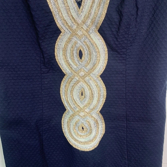 Lilly Pulitzer Valli Shift True Navy Dress New with Tag W-587 Sz 0 - Picture 9 of 15